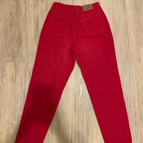 Vintage Abercrombie & Fitch Red Jeans, Size 10, modern size 27 or 28 - Picture 3 of 3